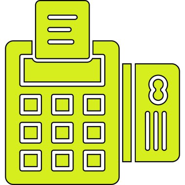 Kredi kartı simgesi ve vektör illüstrasyonu beyaz arkaplanda izole edildi