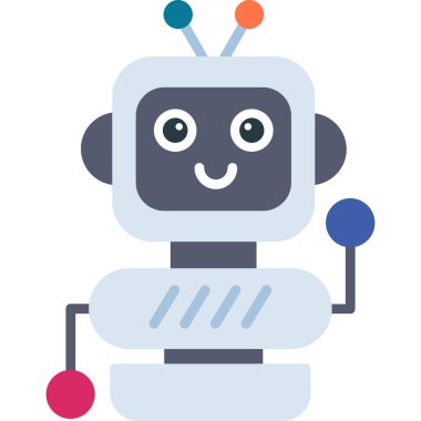 Robot renkli vektör simgesi