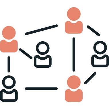 insanlar ağ simgesinin satır biçimi.