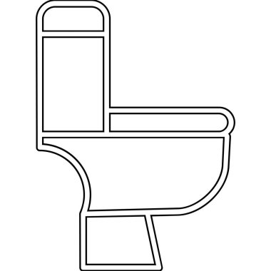 Tuvalet simgesi. Web için tuvalet vektörü simgesinin özet çizimi