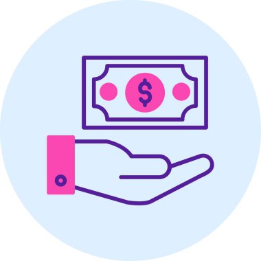 Dolar. Web simgesi basit tasarım