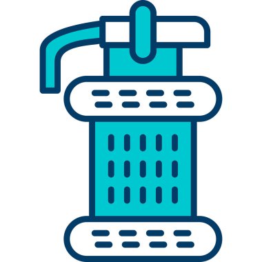 Mutfak ve yemek ikonu. Basit çizgi resimleme sembolü