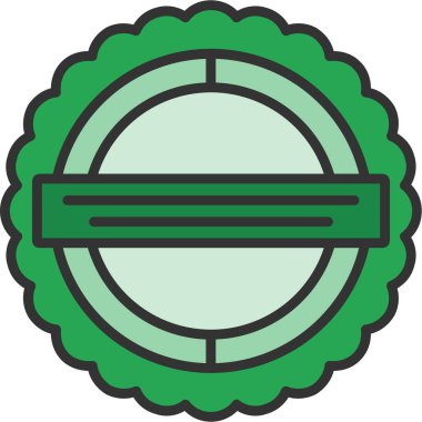 Rozet rozet simgesi doldurulmuş taslak biçimi