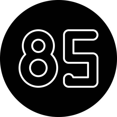 88. sembol vektör illüstrasyonu