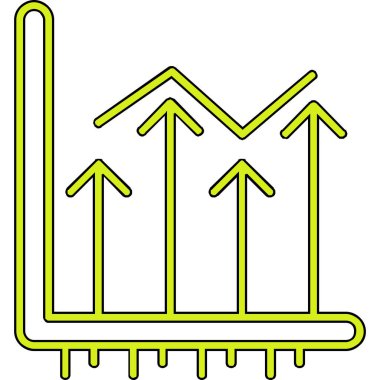 grafik büyüme vektörü simgesi, illüstrasyon