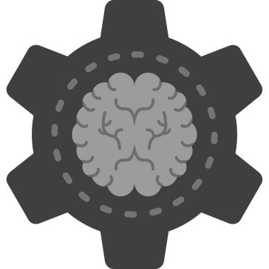 Beyin vitesi simgesi düz stil.