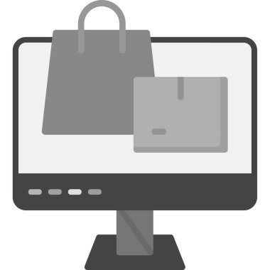 çevrimiçi alışveriş vektörü simgesi