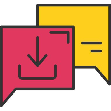 Konuş. Web simgesi vektör illüstrasyonu