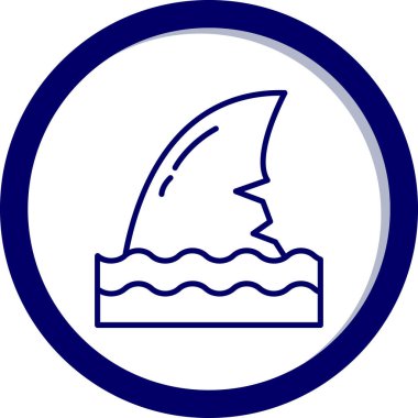 Yuvarlak kuyruklu köpekbalığının vektör simgesi