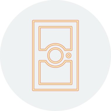 Güvenli kutu satırı ve biçim vektör illüstrasyonunu doldur