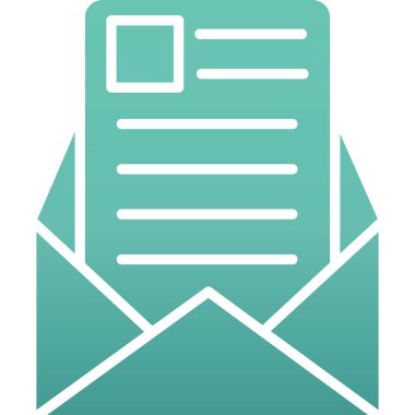 E- posta simgesinin vektör illüstrasyonu