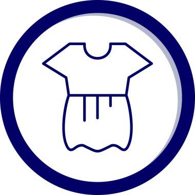 Bebek elbisesi. Web simgesi basit illüstrasyon