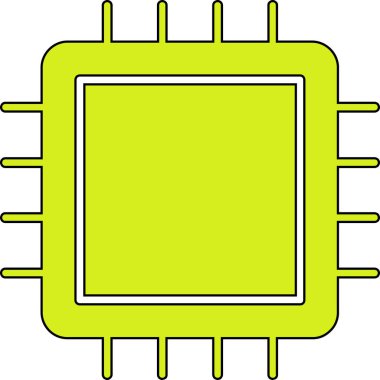 Çip. Web simgesi basit illüstrasyon
