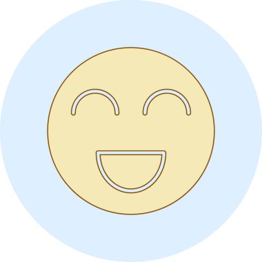 Gülümseyen emojinin vektör çizimi