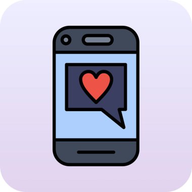 kalp vektörü düz renk simgesi