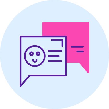 Konuş. Web simgesi basit illüstrasyon