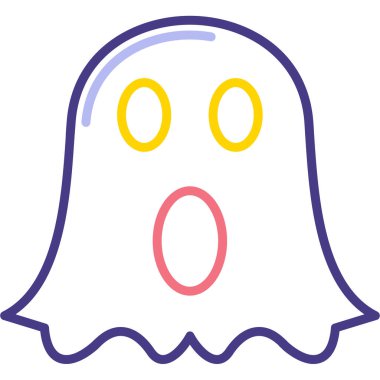 Hayalet. Web simgesi basit illüstrasyon