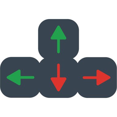 ok vektörü düz simgesi