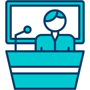 iş konferansı vektör simgesi kolayca düzenleyebilir veya değiştirebilir