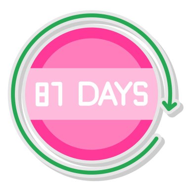 81 gün pembe etiket simgesi