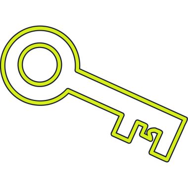 Anahtar simgesi vektör illüstrasyonu