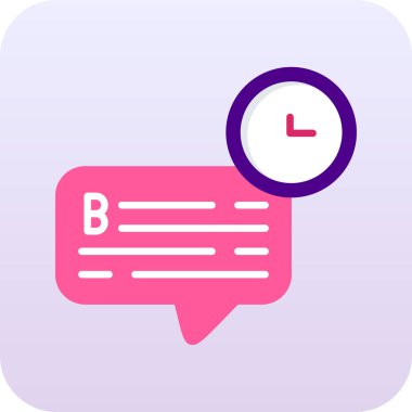 Sohbet simgesi, vektör illüstrasyonu basit tasarım