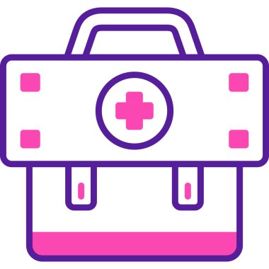 Tıbbi durum vektör ikonu. biçim düz bicolor ve pembe semboldür, yuvarlak açılar, yuvarlak açılar, beyaz arkaplan