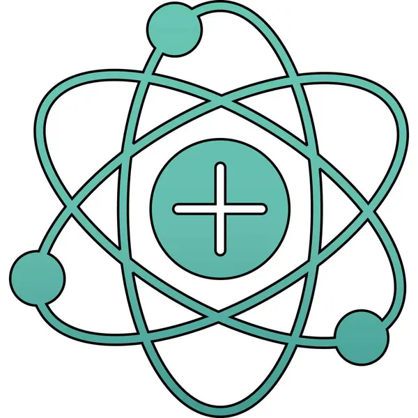 atom simgesi, vektör illüstrasyonu
