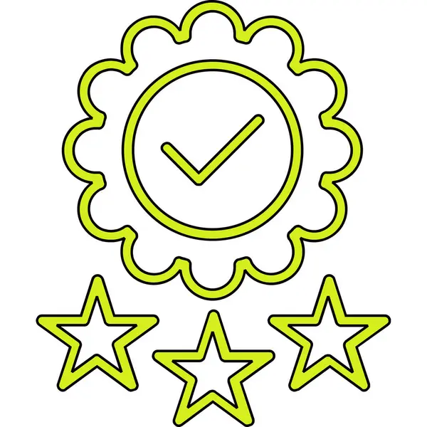 Beş yıldızlı derecelendirme simgesi. Web için beş yıldızlı vektör simgesinin özet çizimi