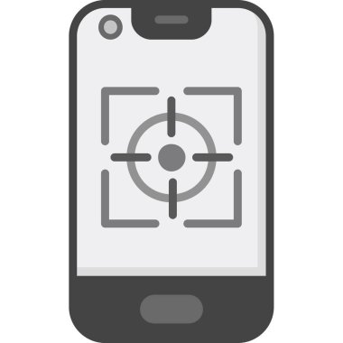 cep telefonu simgesi. Basit resimleme