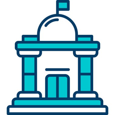 bina binası simgesi - ana hatlar biçiminde