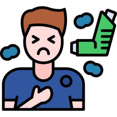 Kafasında vektör çizimi olan kızgın bir emoji.