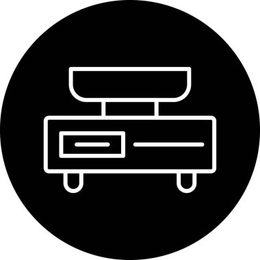 Bir bus simgesinin vektör illüstrasyonu