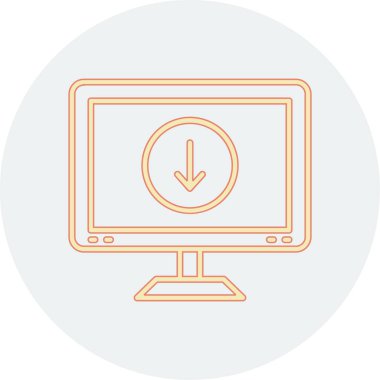 bilgisayar ekranı simgesi, vektör illüstrasyonu