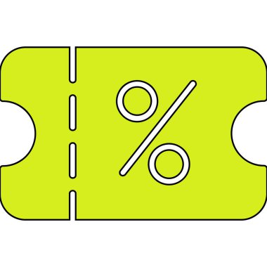 İndirim simgesinin basit vektör illüstrasyonu
