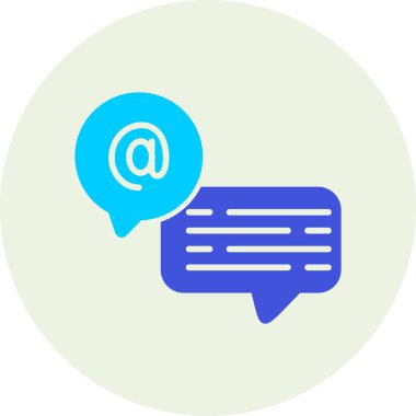 Konuş. Web simgesi basit illüstrasyon