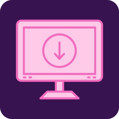 Bilgisayar ekranı. Web simgesi basit illüstrasyon