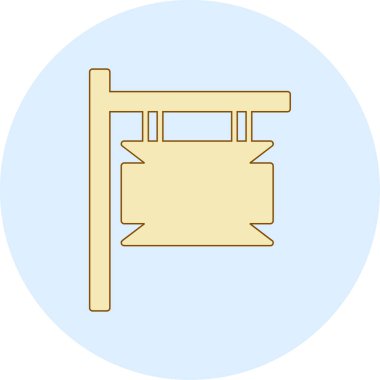 Modern ahşap tabelanın vektör çizimi