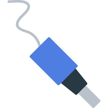 elektrik kablo düz simgesi, vektör, illüstrasyon