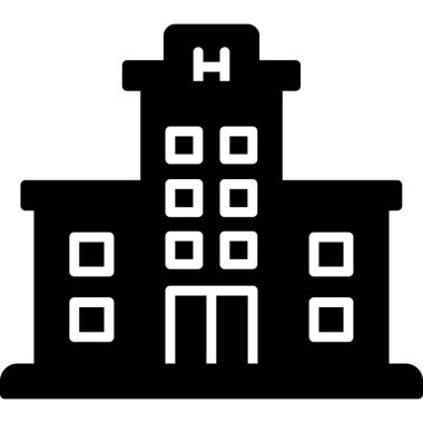 Hastane binası vektör simgesi