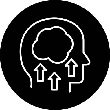 Simge, vektör illüstrasyonunu düşün