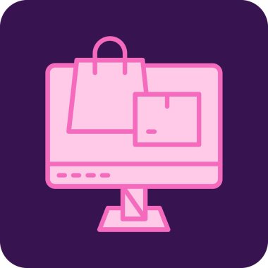 Alışveriş. Web simgesi basit illüstrasyon