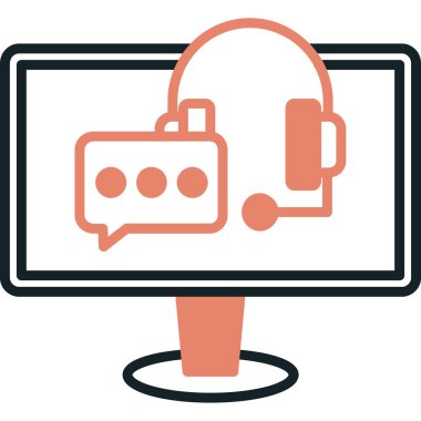 Bilgisayar. Web simgesi basit tasarım