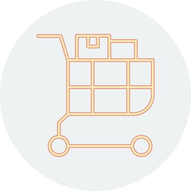 dağıtım kamyonu ikonu vektör çizimi