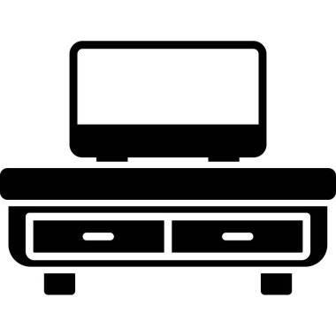 Bilgisayar monitörü. Web simgesi basit illüstrasyon