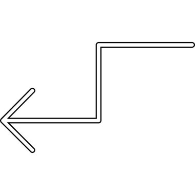 Sağ sol ok izole edilmiş ikon vektör illüstrasyon tasarımı