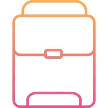 sırt çantası simgesi vektör illüstrasyonu