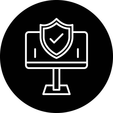 Kişisel bilgisayarın vektör illüstrasyon simgesi