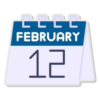 23 Şubat vektör illüstrasyon tasarımı ile 11 Mart takvimi. Beyaz arka plan. Şubat tarihi.