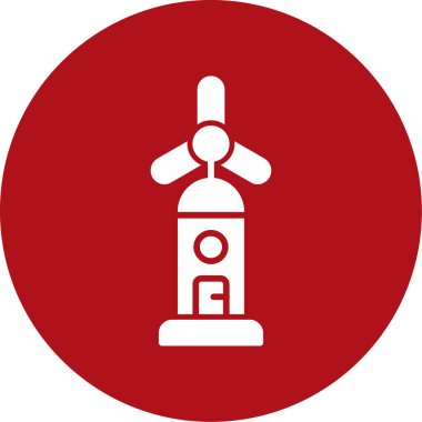 Yel değirmeni simgesinin vektör çizimi